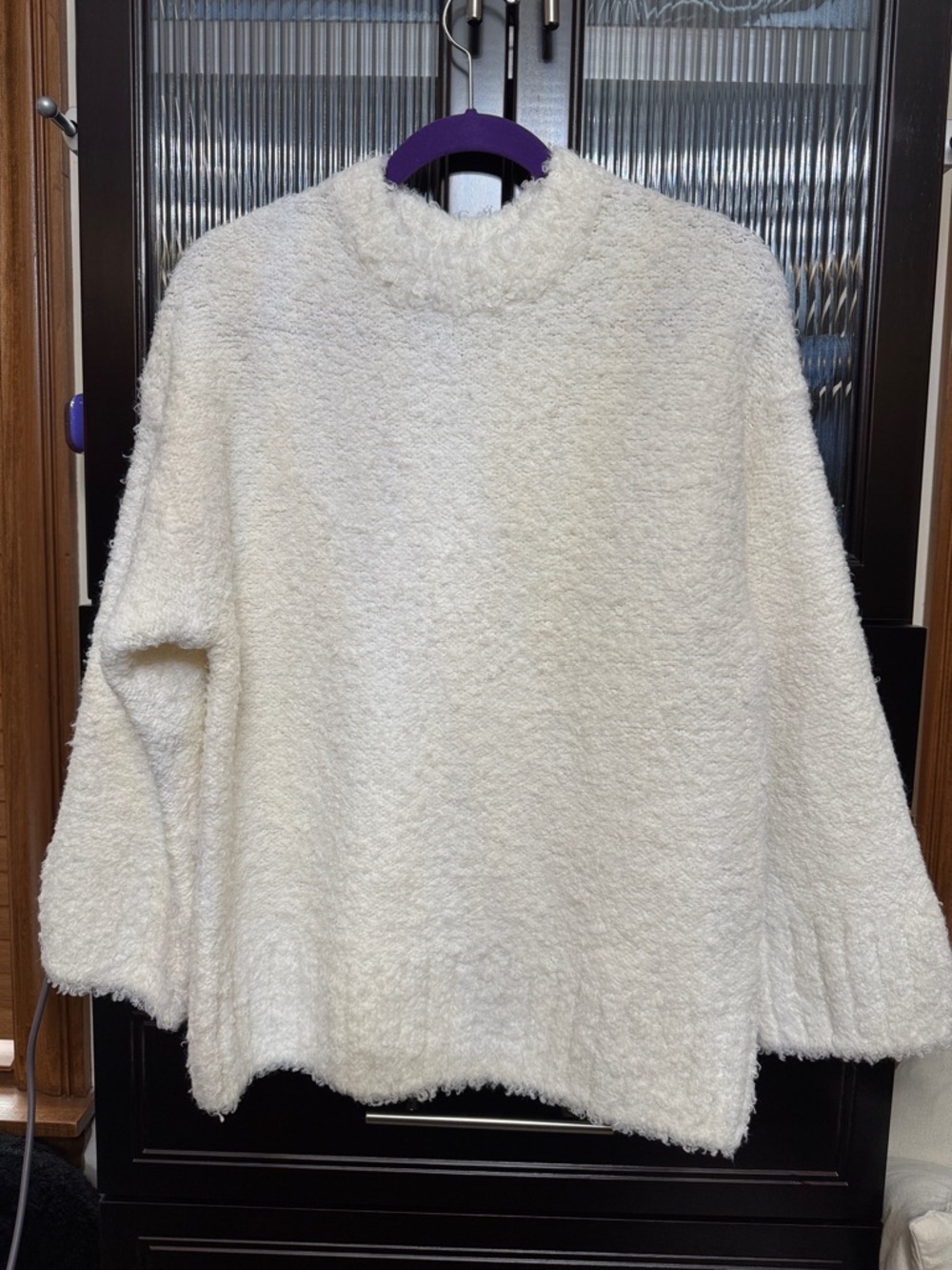 H&M Cream Bouclé Turtleneck Sweater